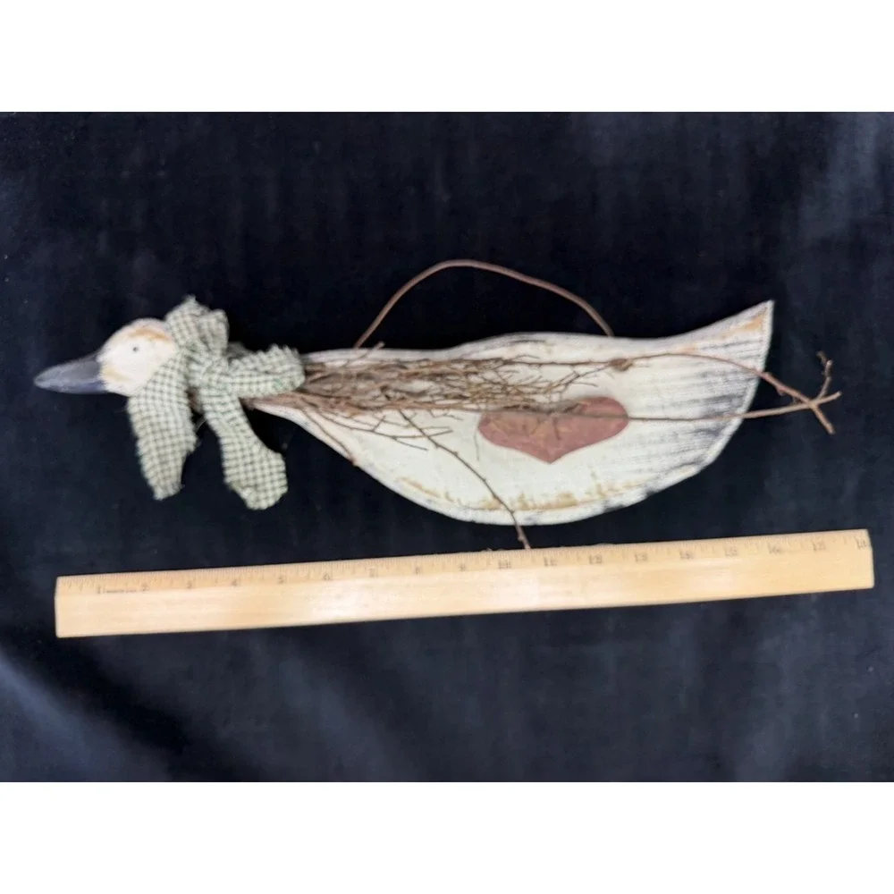 Wooden Primitive Goose Decor 2 Wood Geese Wall Hangings Rustic Country Cabin